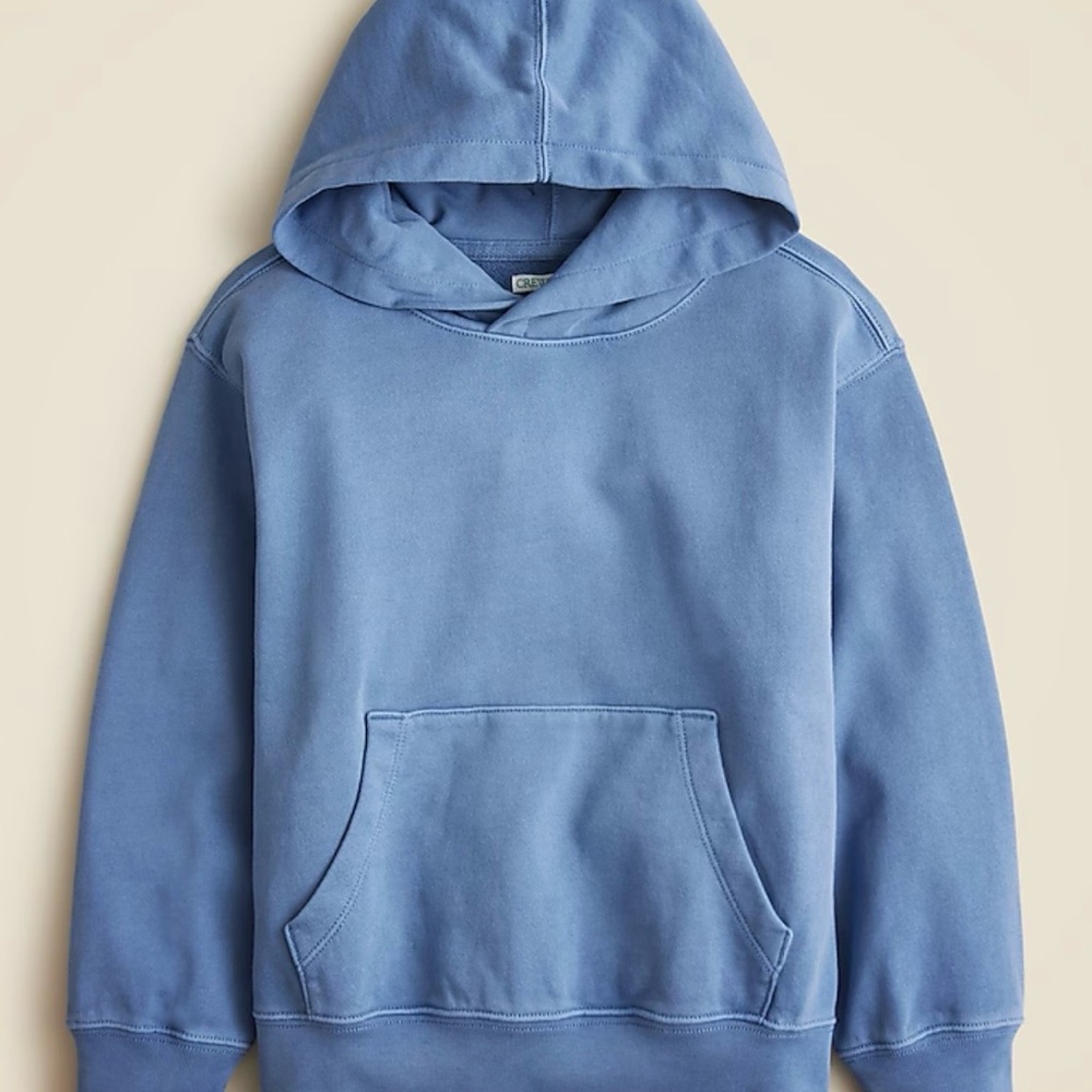 NWT J Crew Crew Cuts Light Blue Hoodie. Size XL